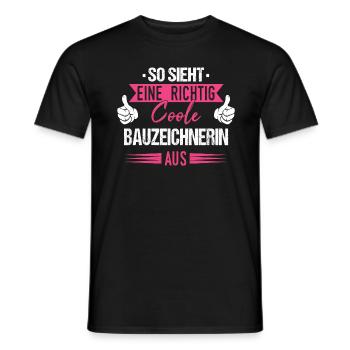 Bauzeichnerin Konstruktionszeichnerin Beruf Spruch - Männer T-Shirt - Schwarz - Vorne - AI Model Male 178 light (178cm)