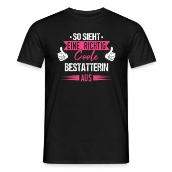 Bestatter Bestatterin Bestatten Beruf Spruch - Männer T-Shirt - Schwarz - Vorne - AI Model Male 178 light (178cm)