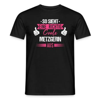 Metzger Fleischer Metzgerin Metzgerei Beruf Spruch - Männer T-Shirt - Schwarz - Vorne - AI Model Male 178 light (178cm)
