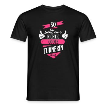 Turnen Turner Bodenturnen Geräteturnen Spruch - Männer T-Shirt - Schwarz - Vorne - AI Model Male 178 light (178cm)