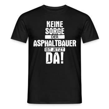 Asphaltbauer Bauarbeiter Straßenbauer Beruf Spruch - Männer T-Shirt - Schwarz - Vorne - AI Model Male 178 light (178cm)