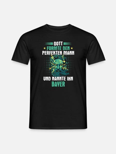 Bayern bayrisch Bayer Deutschland Heimat Spruch - Männer T-Shirt - Schwarz