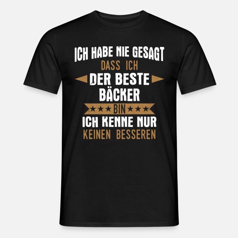 Bäcker Bäckerin Bäckerei Beruf Spruch - Männer T-Shirt - Schwarz