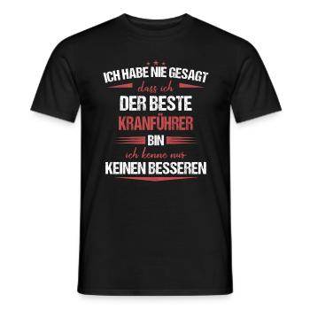 Kranführer Kran Baustelle Kranfahrer Spruch - Männer T-Shirt - Schwarz - Vorne - AI Model Male 178 light (178cm)
