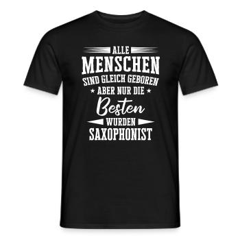 Saxophone Saxophonist Instrument Spruch - Männer T-Shirt - Schwarz - Vorne - AI Model Male 178 light (178cm)