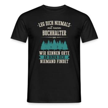 Buchhalter Buchhaltung Finanzbuchhaltung Spruch - Männer T-Shirt - Schwarz - Vorne - AI Model Male 178 light (178cm)