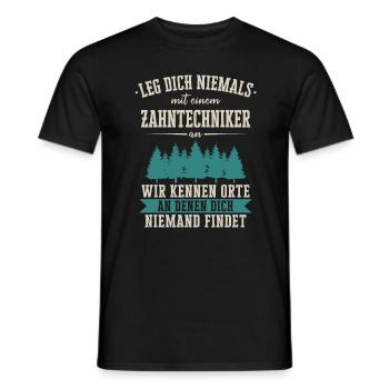 Zahntechniker Zahntechnik Zahnarzt Spruch - Männer T-Shirt - Schwarz - Vorne - AI Model Male 178 light (178cm)