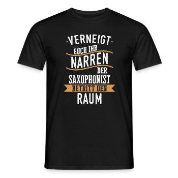 Saxophone Saxophonist Instrument Spruch - Männer T-Shirt - Schwarz - Vorne - AI Model Male 178 light (178cm)