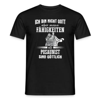 Posaune Posaunist Instrument Spruch - Männer T-Shirt - Schwarz - Vorne - AI Model Male 178 light (178cm)