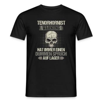 Tenorhorn Blasinstrument Tenorhornist Spruch - Männer T-Shirt - Schwarz - Vorne - AI Model Male 178 light (178cm)