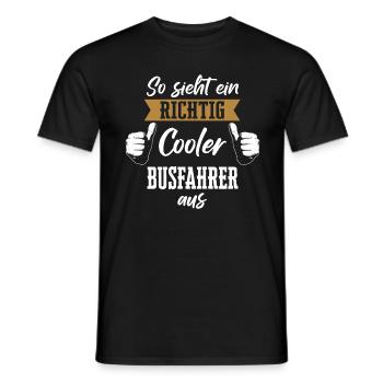 Busfahrer Busfahrerin Bus Reisebus Beruf Spruch - Männer T-Shirt - Schwarz - Vorne - AI Model Male 178 light (178cm)