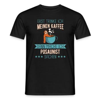 Posaune Posaunist Instrument Spruch - Männer T-Shirt - Schwarz - Vorne - AI Model Male 178 light (178cm)