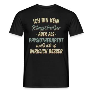 Physiotherapeut Physio Praxis Physiotherapie - Männer T-Shirt - Schwarz - Vorne - AI Model Male 178 light (178cm)