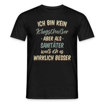 Sanitäter Rettungssanitäter Sanitäterin Spruch - Männer T-Shirt - Schwarz - Vorne - AI Model Male 178 light (178cm)