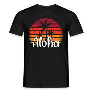ALOHA - Männer T-Shirt - Schwarz - Vorne - AI Model Male 178 light (178cm)