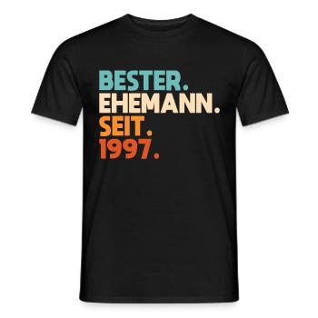 BESTER EHEMANN SEIT 1997 - Männer T-Shirt - Schwarz - Vorne - AI Model Male 178 light (178cm)