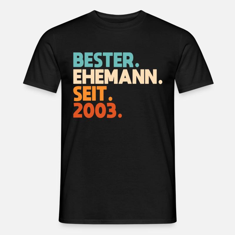 BESTER EHEMANN SEIT 2003 - Männer T-Shirt - Schwarz