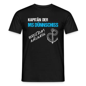 MS DÜNNSCHISS - Männer T-Shirt - Schwarz - Vorne - AI Model Male 178 light (178cm)