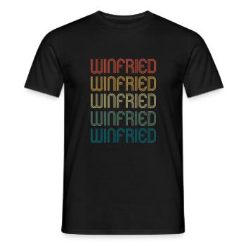 WINFRIED Vorname Geburtstag Name Spruch - Männer T-Shirt - Schwarz - Vorne - AI Model Male 178 light (178cm)