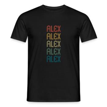 ALEX Vorname Geburtstag Name Spruch - Männer T-Shirt - Schwarz - Vorne - AI Model Male 178 light (178cm)