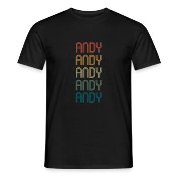 ANDY Vorname Geburtstag Name Spruch - Männer T-Shirt - Schwarz - Vorne - AI Model Male 178 light (178cm)