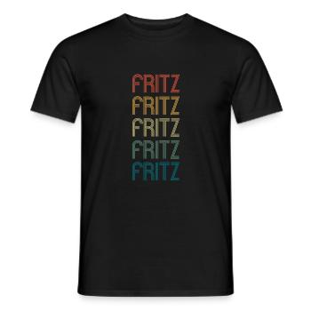 FRITZ Vorname Geburtstag Name Spruch - Männer T-Shirt - Schwarz - Vorne - AI Model Male 178 light (178cm)