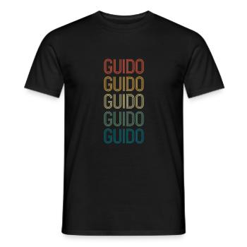 GUIDO Vorname Geburtstag Name Spruch - Männer T-Shirt - Schwarz - Vorne - AI Model Male 178 light (178cm)