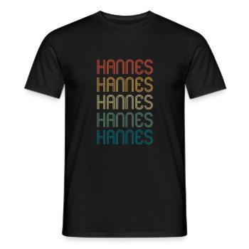 HANNES Vorname Geburtstag Name Spruch - Männer T-Shirt - Schwarz - Vorne - AI Model Male 178 light (178cm)