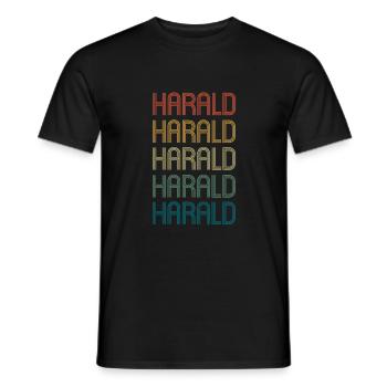 HARALD Vorname Geburtstag Name Spruch - Männer T-Shirt - Schwarz - Vorne - AI Model Male 178 light (178cm)