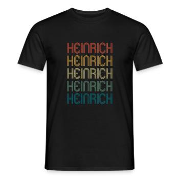 HEINRICH Vorname Geburtstag Name Spruch - Männer T-Shirt - Schwarz - Vorne - AI Model Male 178 light (178cm)