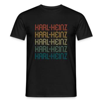 KARL-HEINZ Vorname Geburtstag Name Spruch - Männer T-Shirt - Schwarz - Vorne - AI Model Male 178 light (178cm)
