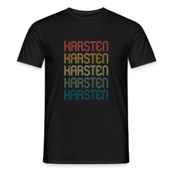 KARSTEN Vorname Geburtstag Name Spruch - Männer T-Shirt - Schwarz - Vorne - AI Model Male 178 light (178cm)