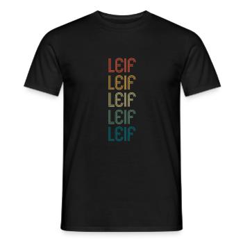 LEIF Vorname Geburtstag Name Spruch - Männer T-Shirt - Schwarz - Vorne - AI Model Male 178 light (178cm)
