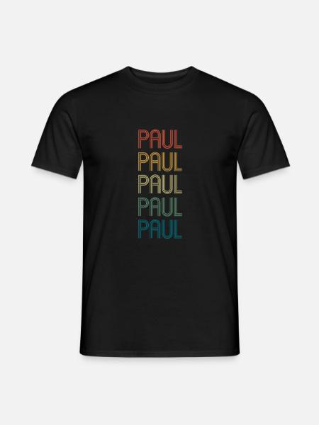 PAUL Vorname Geburtstag Name Spruch - Männer T-Shirt - Schwarz