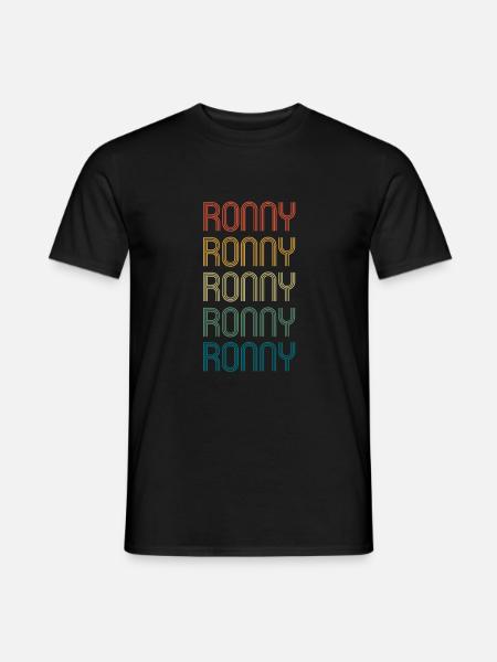 RONNY Vorname Geburtstag Name Spruch - Männer T-Shirt - Schwarz