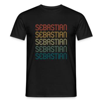 SEBASTIAN Vorname Geburtstag Name Spruch - Männer T-Shirt - Schwarz - Vorne - AI Model Male 178 light (178cm)