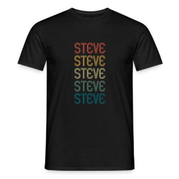 STEVE Vorname Geburtstag Name Spruch - Männer T-Shirt - Schwarz - Vorne - AI Model Male 178 light (178cm)