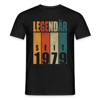 Legendär seit 1979 Geschenk 44. Geburtstag 44 - Männer T-Shirt - Schwarz - Vorne - AI Model Male 178 light (178cm)
