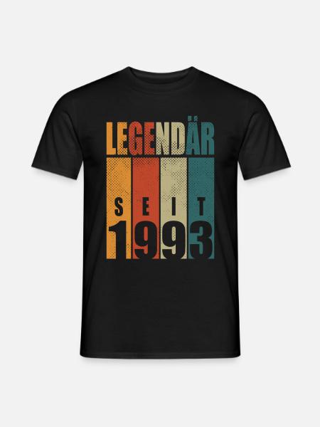 Legendär seit 1993 Geschenk 30. Geburtstag 30 - Männer T-Shirt - Schwarz