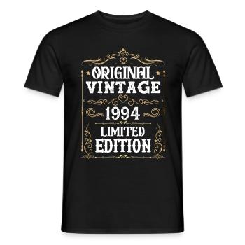 29th Birthday Edition Limitée Millésime 1994 29 - T-shirt homme - noir - Devant - AI Model Male 178 light (178cm)