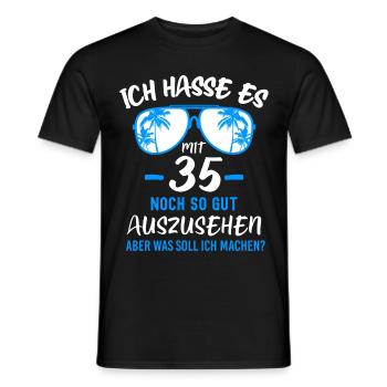 35. Geburtstag 35 - Männer T-Shirt - Schwarz - Vorne - AI Model Male 178 light (178cm)