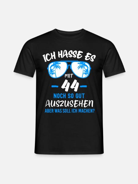 44. Geburtstag 44 - Männer T-Shirt - Schwarz