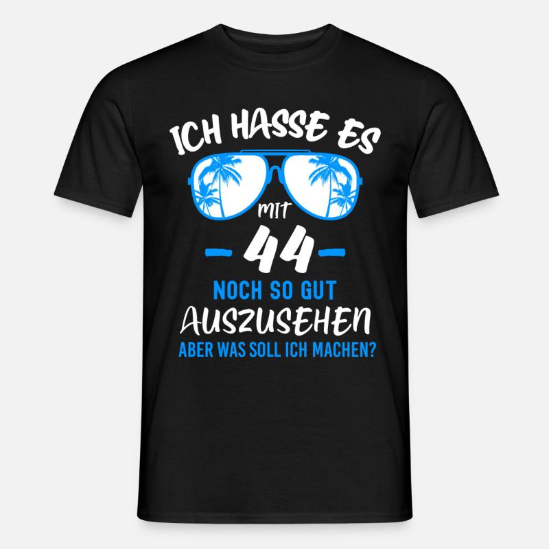 44. Geburtstag 44 - Männer T-Shirt - Schwarz