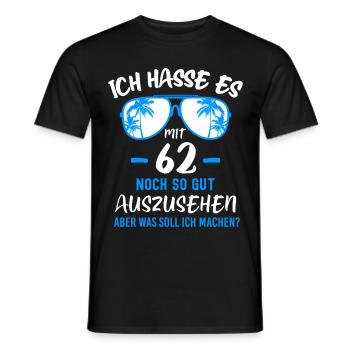 62. Geburtstag 62 - Männer T-Shirt - Schwarz - Vorne - AI Model Male 178 light (178cm)