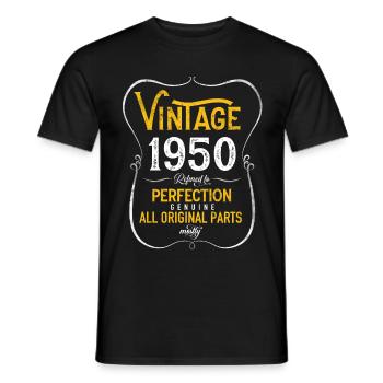 Birthday 73 Birthday born 1950 - Men's T-Shirt - black - Front - AI Model Male 178 light (178cm)