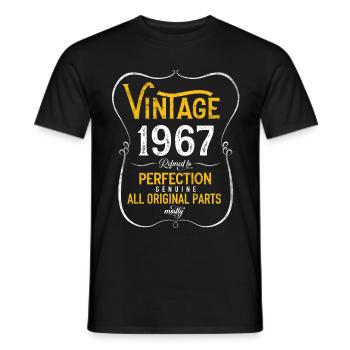 Birthday 56 Birthday born 1967 - Men's T-Shirt - black - Front - AI Model Male 178 light (178cm)