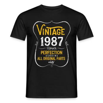 Birthday 36 Birthday born 1987 - Men's T-Shirt - black - Front - AI Model Male 178 light (178cm)