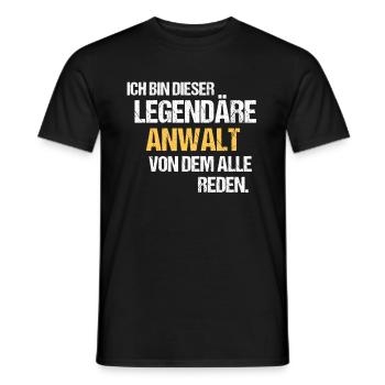Anwalt Legende Anwalt - Männer T-Shirt - Schwarz - Vorne - AI Model Male 178 light (178cm)