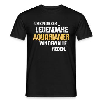 Aquarianer Legende Aquaristik - Männer T-Shirt - Schwarz - Vorne - AI Model Male 178 light (178cm)