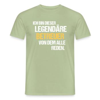 Betreuer Legende - Männer T-Shirt - Sage - Vorne - AI Model Male 178 light (178cm)